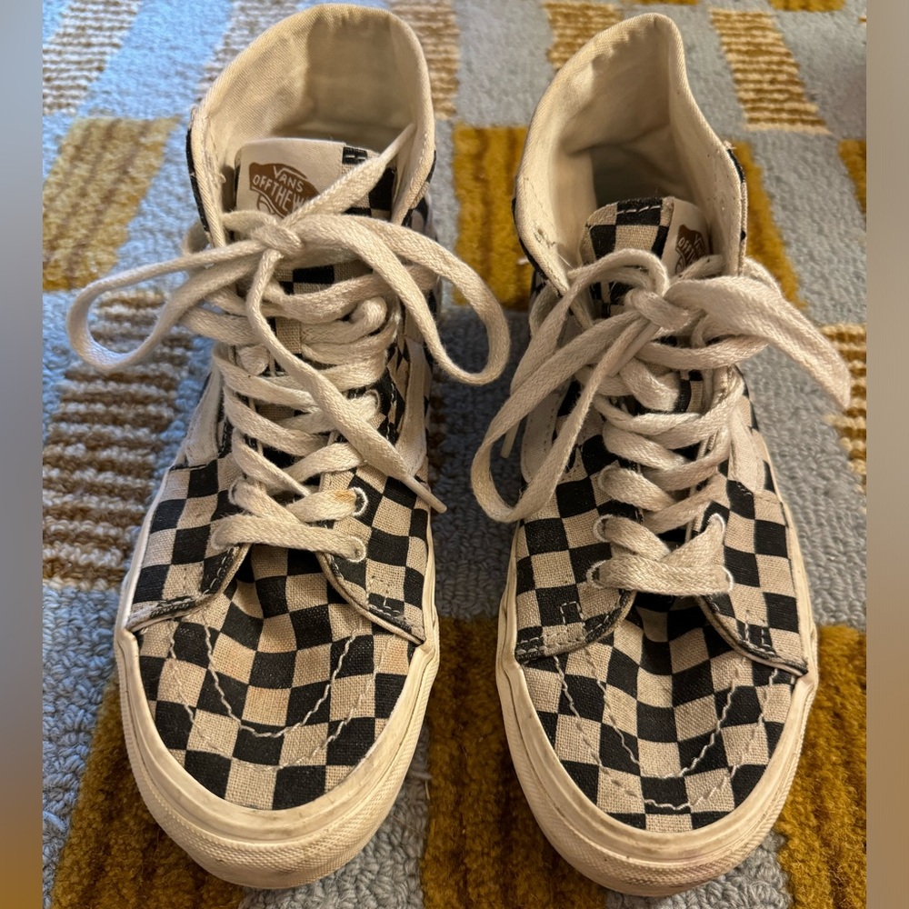 Vans Sk8 Hi Tapered Eco Theory Checkerboard Shoes